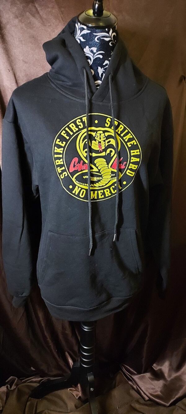 Graphic Print Drawstring Hoodie Cobra Kai Inspired/ Karate Kid Unisex Size Small